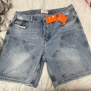 YoungLA Men's Light Blue Jean Shorts